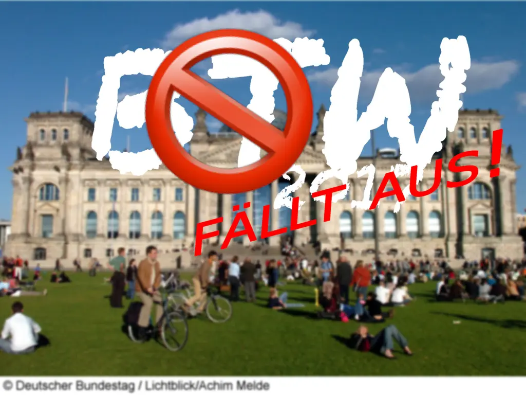 BTW fällt aus Fotomontage: Laura Orlik