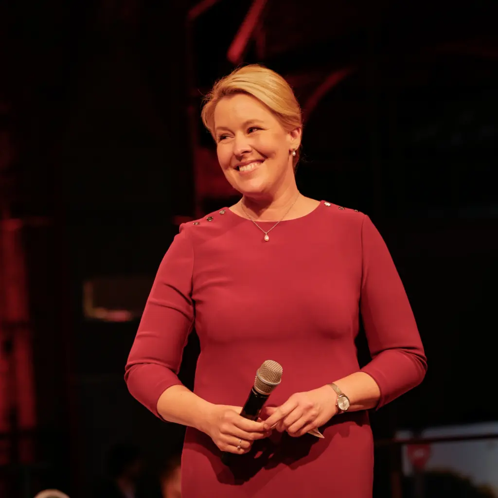 Spitzenkandidatin SPD Berlin Franziska Giffey auf der Wahlparty der SPD Berlin am 26.09.21