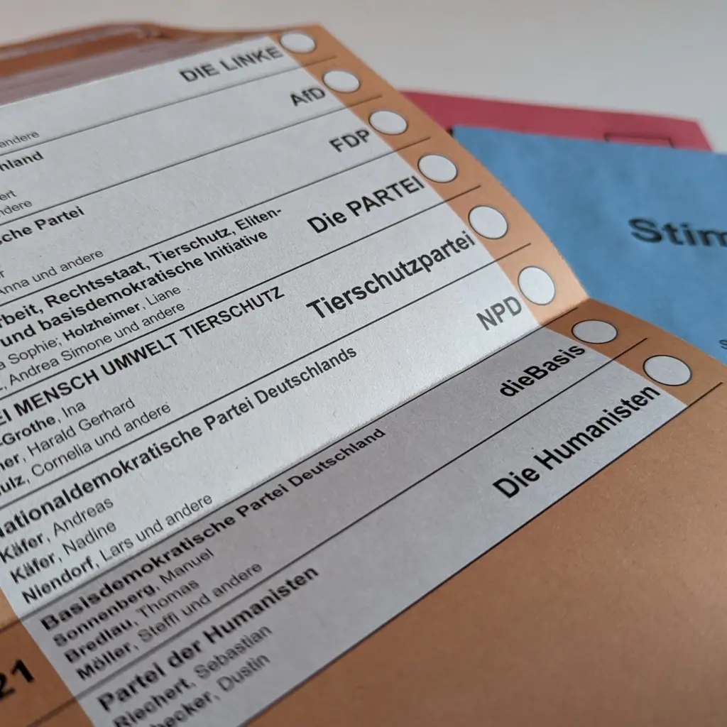 Wahlzettel Berlin-Wahl