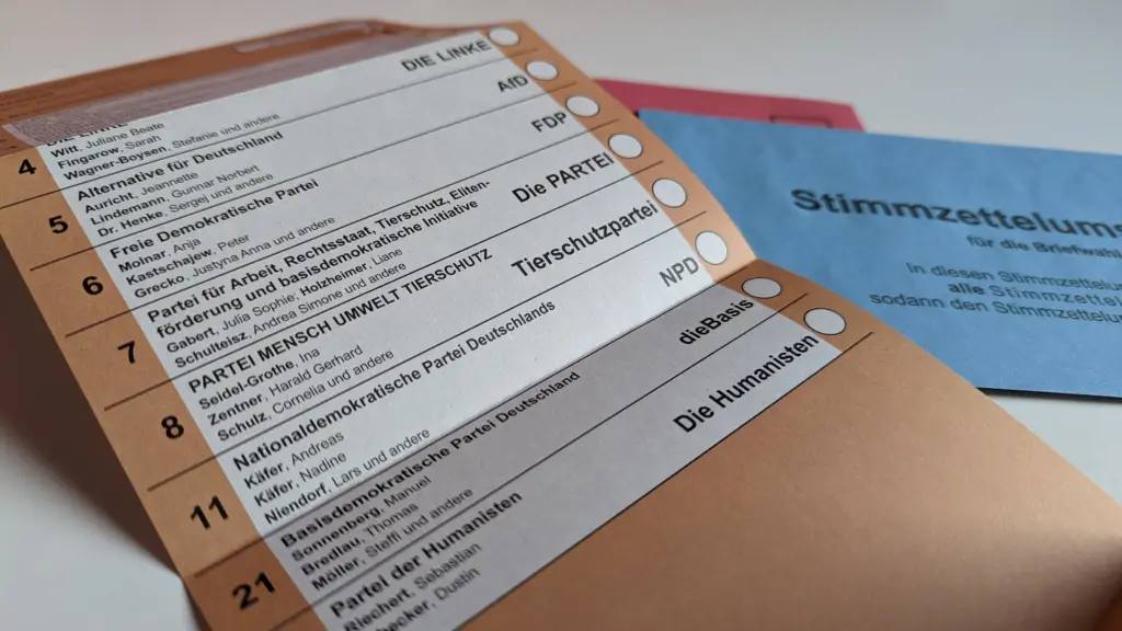 Wahlzettel Berlin-Wahl