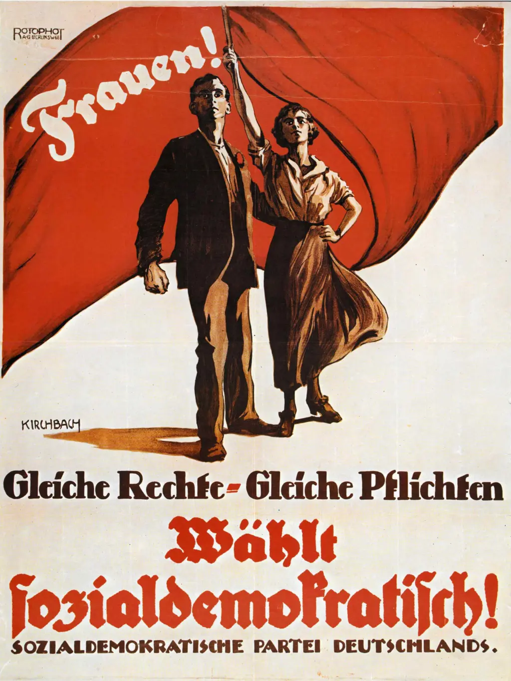 Wahlplakat zur Verfassungsgebenden Versammlung der Weimarer Republik 1919,