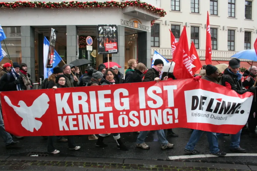 Mitglieder der Linken bei einer Demo gegen den Afghanistaneinsatz 2011