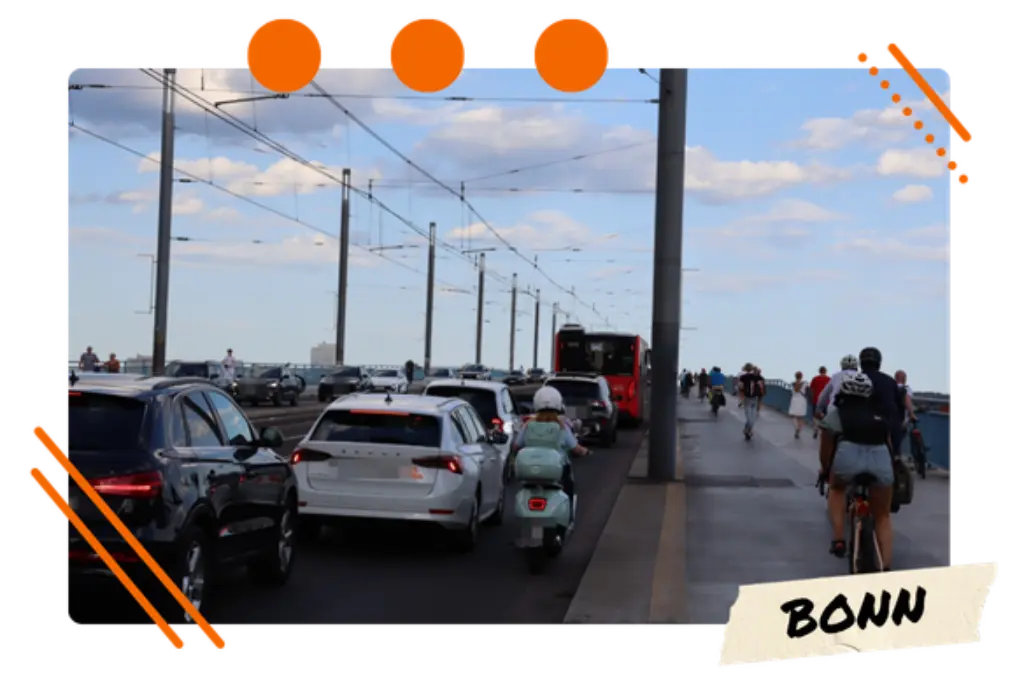 Verkehr auf der Bonner Brücke